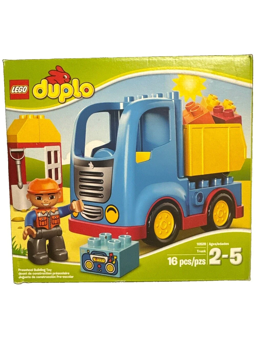LEGO DUPLO: Truck (10529) Ages 2-5 Dump Truck Construction Man 16pc Set New 2014